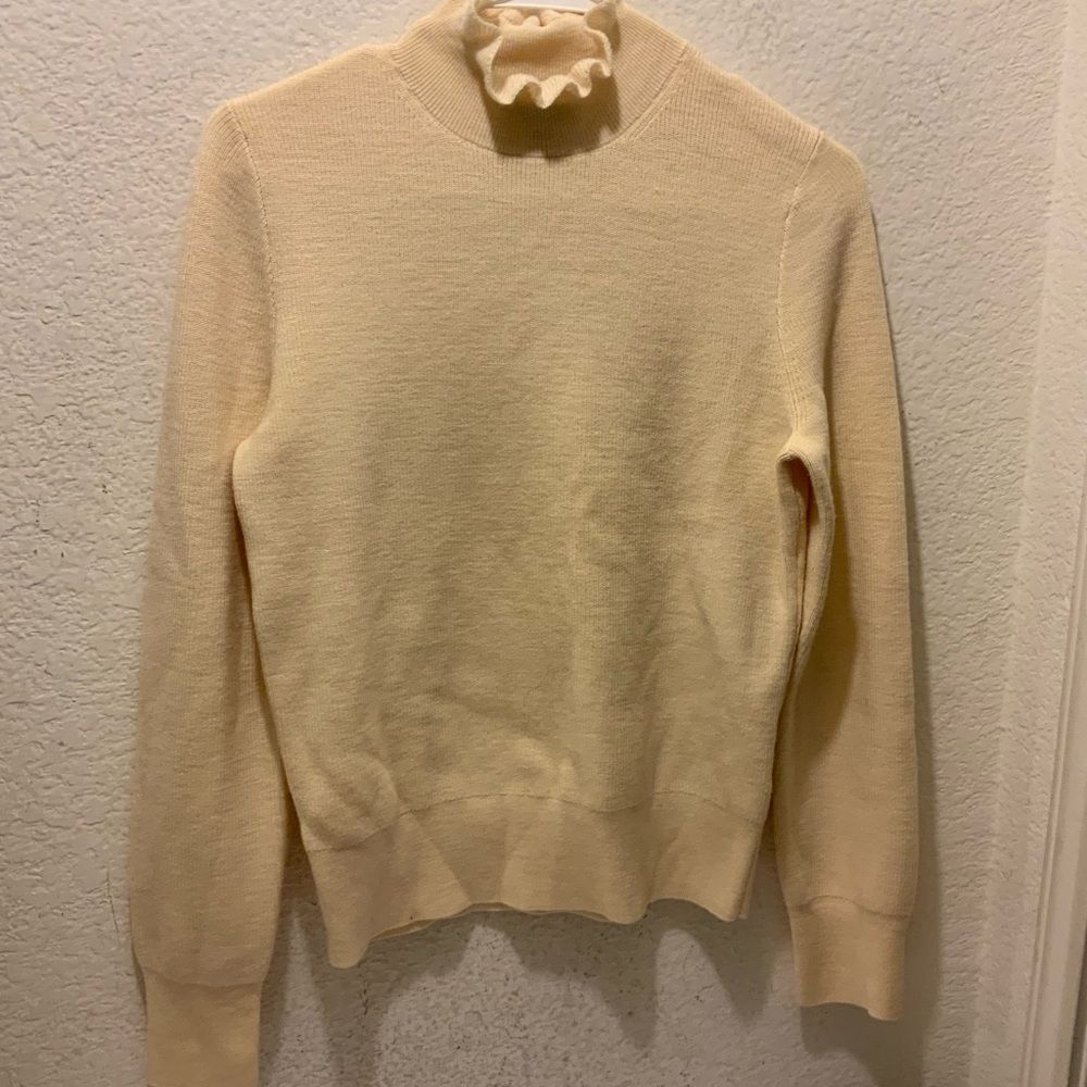 Jcrew Ruffleneck merino wool sweater size Small - Picture 3 of 6